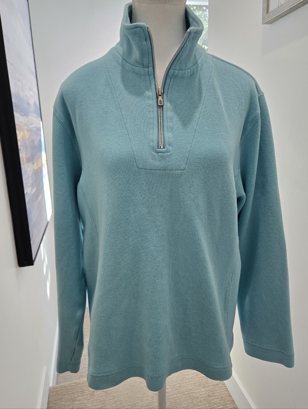 Tommy Bahama Turqouise Quarter-Zip Pullover